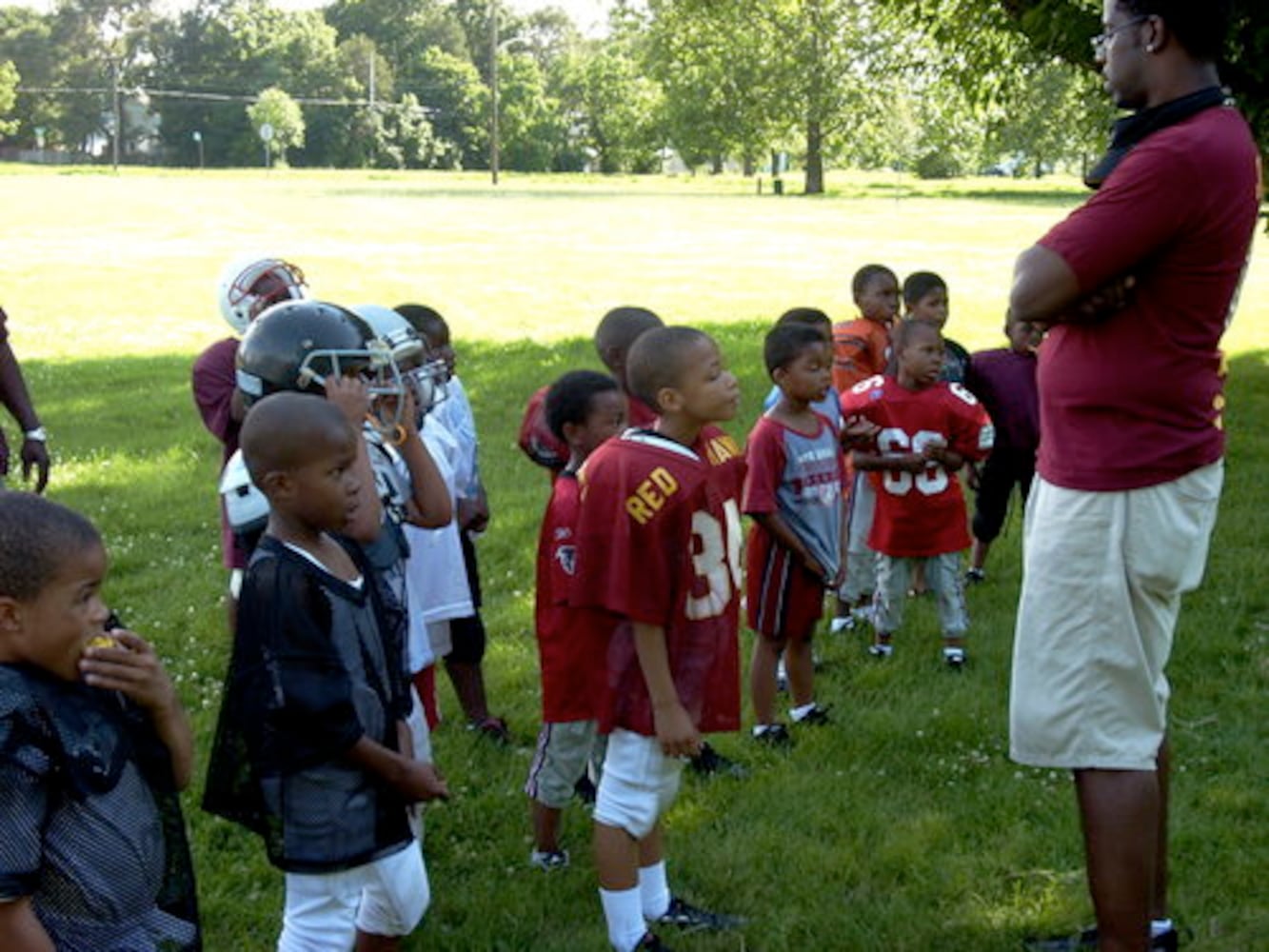 Pee Wee football practice