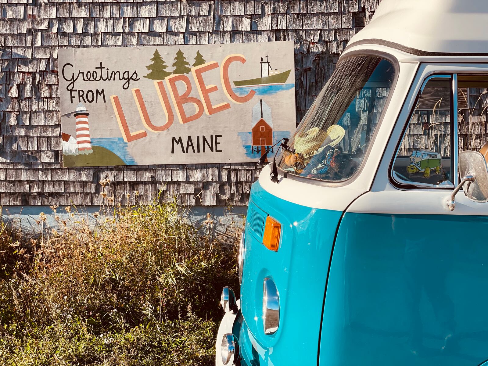 The bus in Ryan and Miracle’s favorite place, Lubec, Maine. PHOTO COURTESY: MIRACLE IRELAND