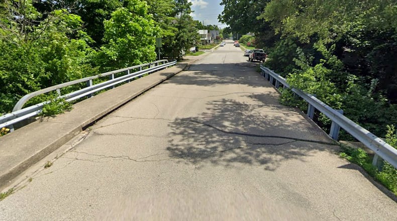 The McKinley Street Bridge in Brookville, OH. GOOGLE MAPS