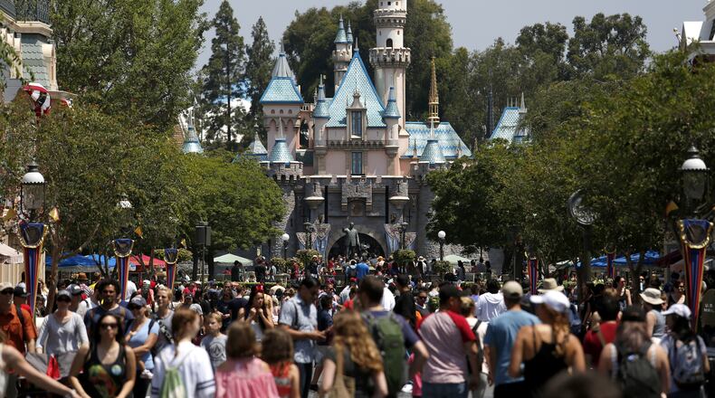 Sleeping Beauty Castle looking down Main Street at Disneyland on June 30, 2017 in Anaheim, Calif. (Gary Coronado / Los Angeles Times)