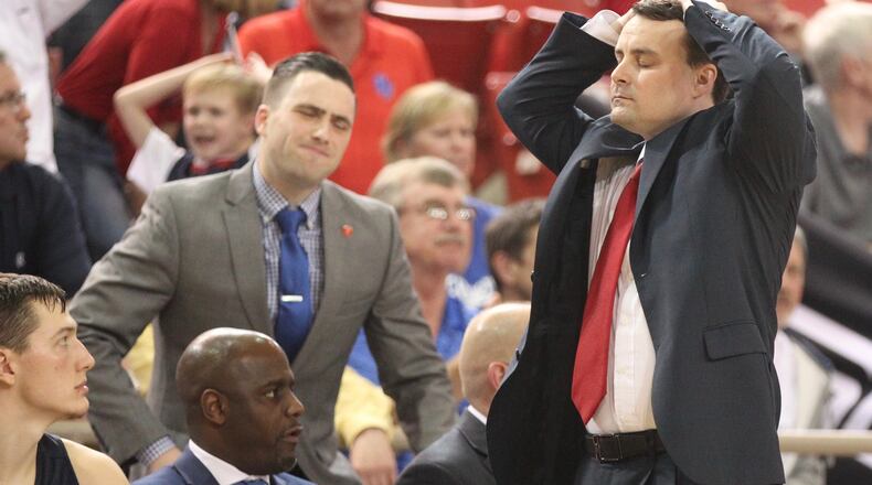 Dayton against Davidson on Friday, Feb. 24, 2017, at Belk Arena in Davidson, N.C.