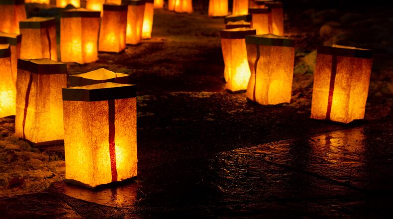 Luminaria bags for a local fundraiser