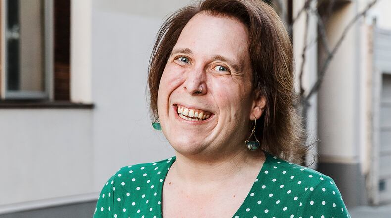 Amy Schneider, a software engineer who recently became the winningest woman to appear on “Jeopardy!,” in San Francisco, Jan. 22, 2022. The show’s most successful female contestant can finally celebrate her 40-day winning streak. And the money. (Carolyn Fong/The New York Times)