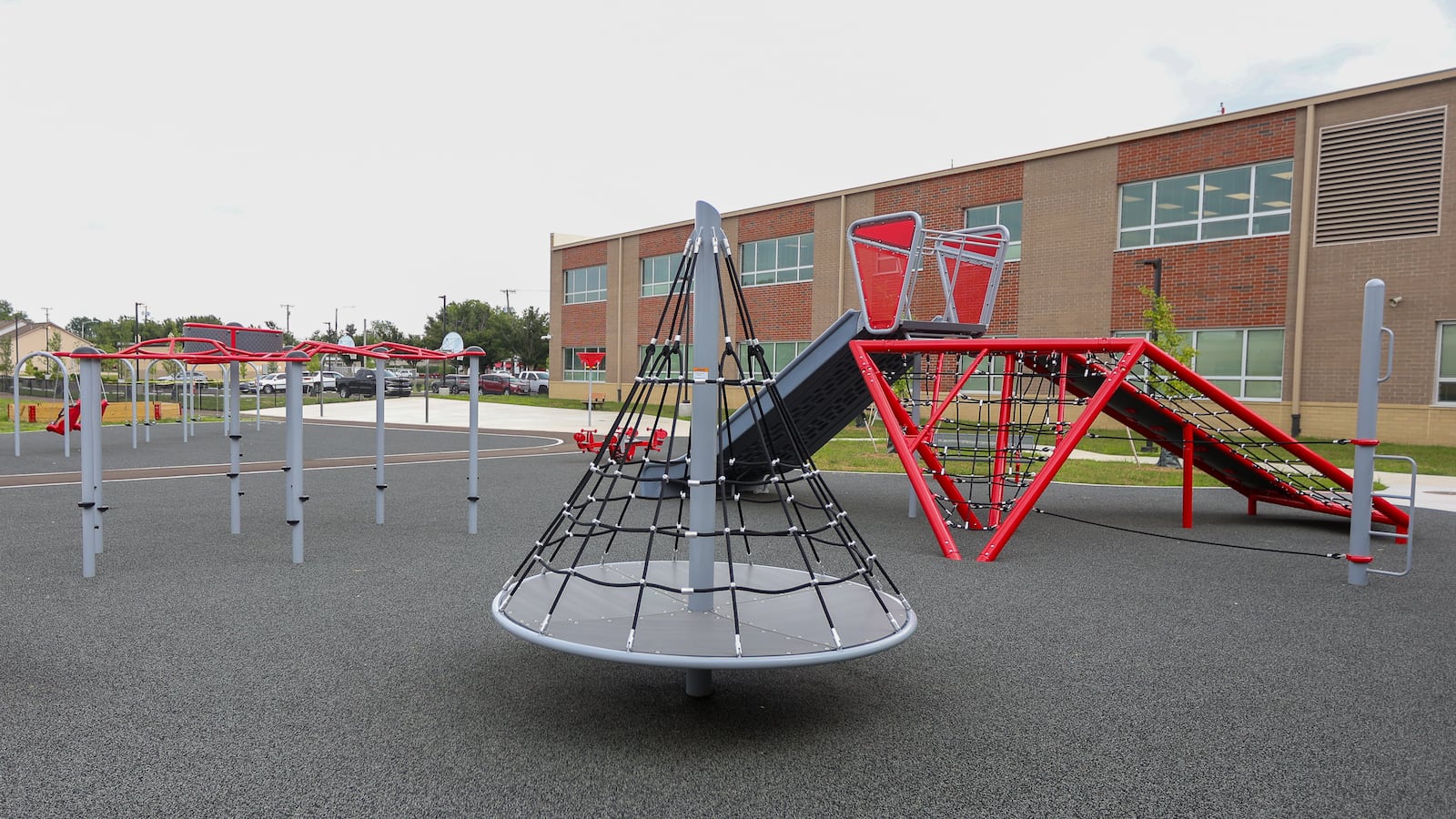 The playground in West Carrollton Elementary School. The first day of school at the new building is Aug. 20. BRYANT BILLING / STAFF