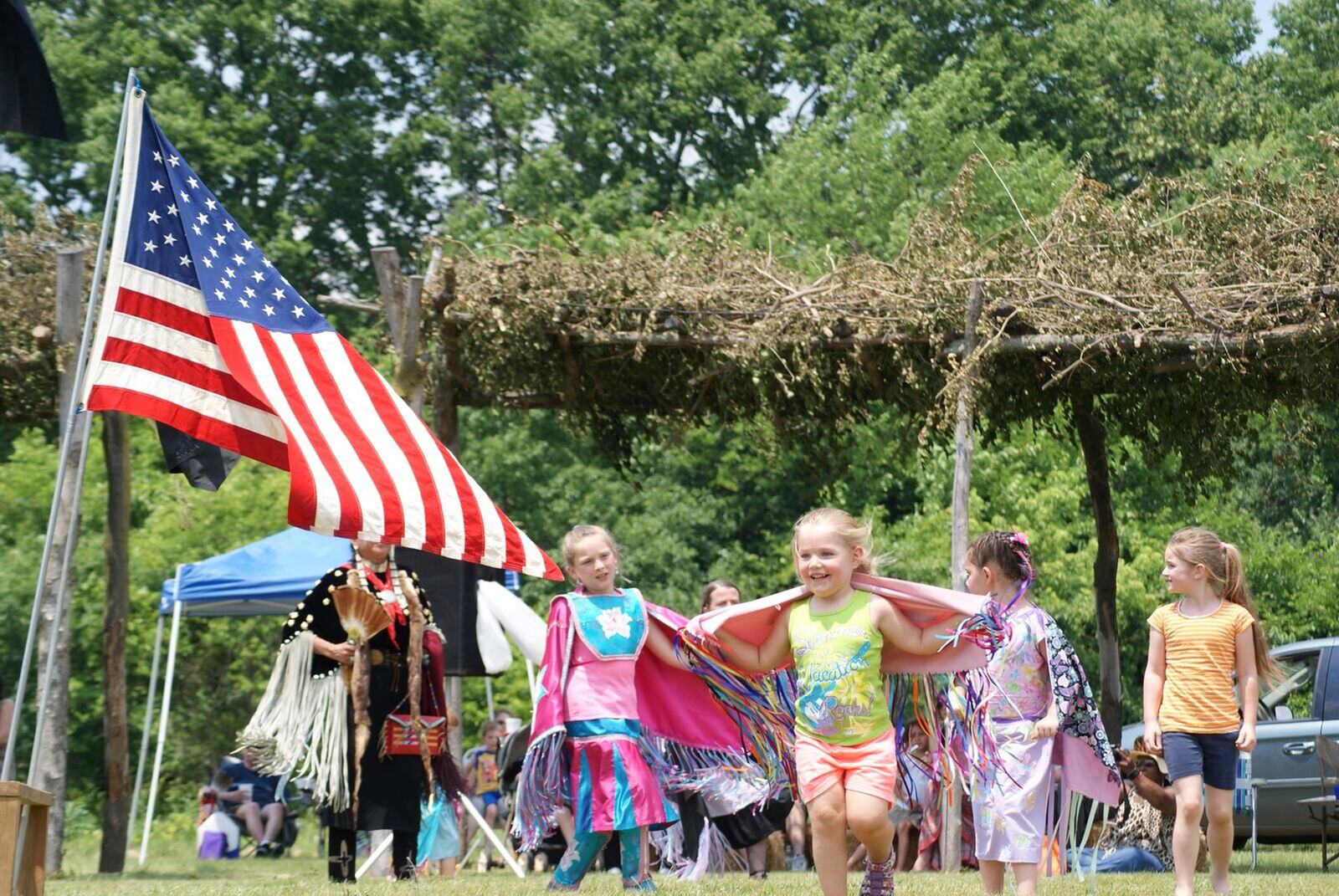 Children get into the spirit of the annual Pow Wow. SUBMITTED PHOTO
