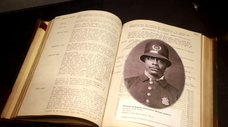 Dayton patrolman William Jenkins was the first black officer on the force and served from 1898 to 1916. LISA POWELL / STAFF