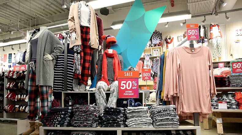 NEW YORK, NY - NOVEMBER 22:  A view of in-store displays during Old Navy Black Friday Shopping 2017 on November 22, 2017 in New York City.  (Photo by Monica Schipper/Getty Images for Old Navy)