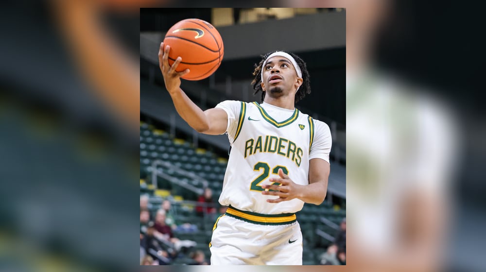 Wright State sophomore guard TJ Burch shoots during an 86-37 win over Franklin College 86-37 in a season opener on Monday, Nov. 3 at Ervin J. Nutter Center in Fairborn. BRYANT BILLING/STAFF