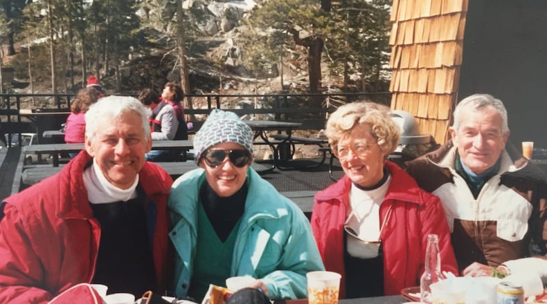 The Bombecks pictured with friends (from left) the late Tom Leist of Kettering; Erma Bombeck; Jeanne Leist of Kettering; Bill Bombeck. CONTRIBUTED