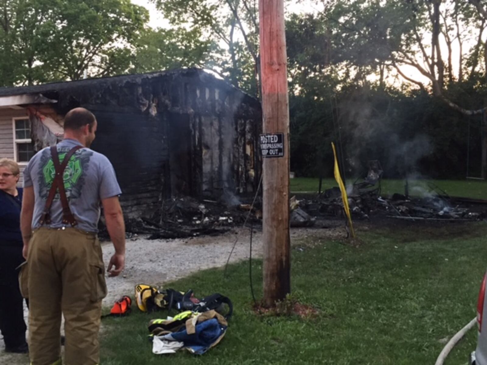 Dayton Road house fire in Springfield, July 30, 2017. DEANGELO BYRD/STAFF