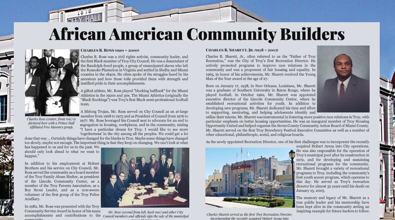 Two signs have been placed at the McKaig & Race Park in Troy, recognizing five African American leaders of the community. Contributed photo