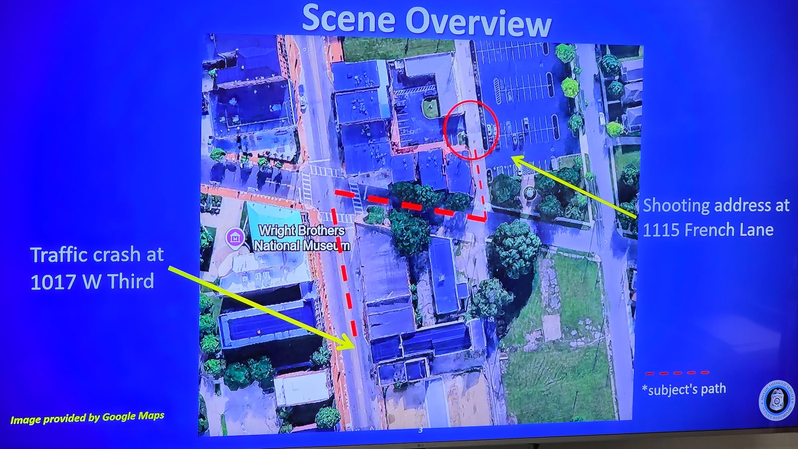 Dayton police provided an update in an officer involved shooting on Friday, July 25, 2025. Officers responding to a crash at 1017 W. Third St. saw an armed man fleeing the area and followed him. One of the officers shot the man at 1115 French Lane. BRYANT BILLING / STAFF