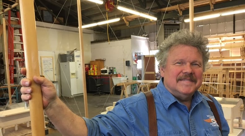 Nick Engler, director of the Wright Brothers Aeroplane Co. in West Milton, recently returned from China, where he and his crew taught the creators of a planned Chinese museum on aviation history how to assemble a Wright Flyer replica. THOMAS GNAU/STAFF