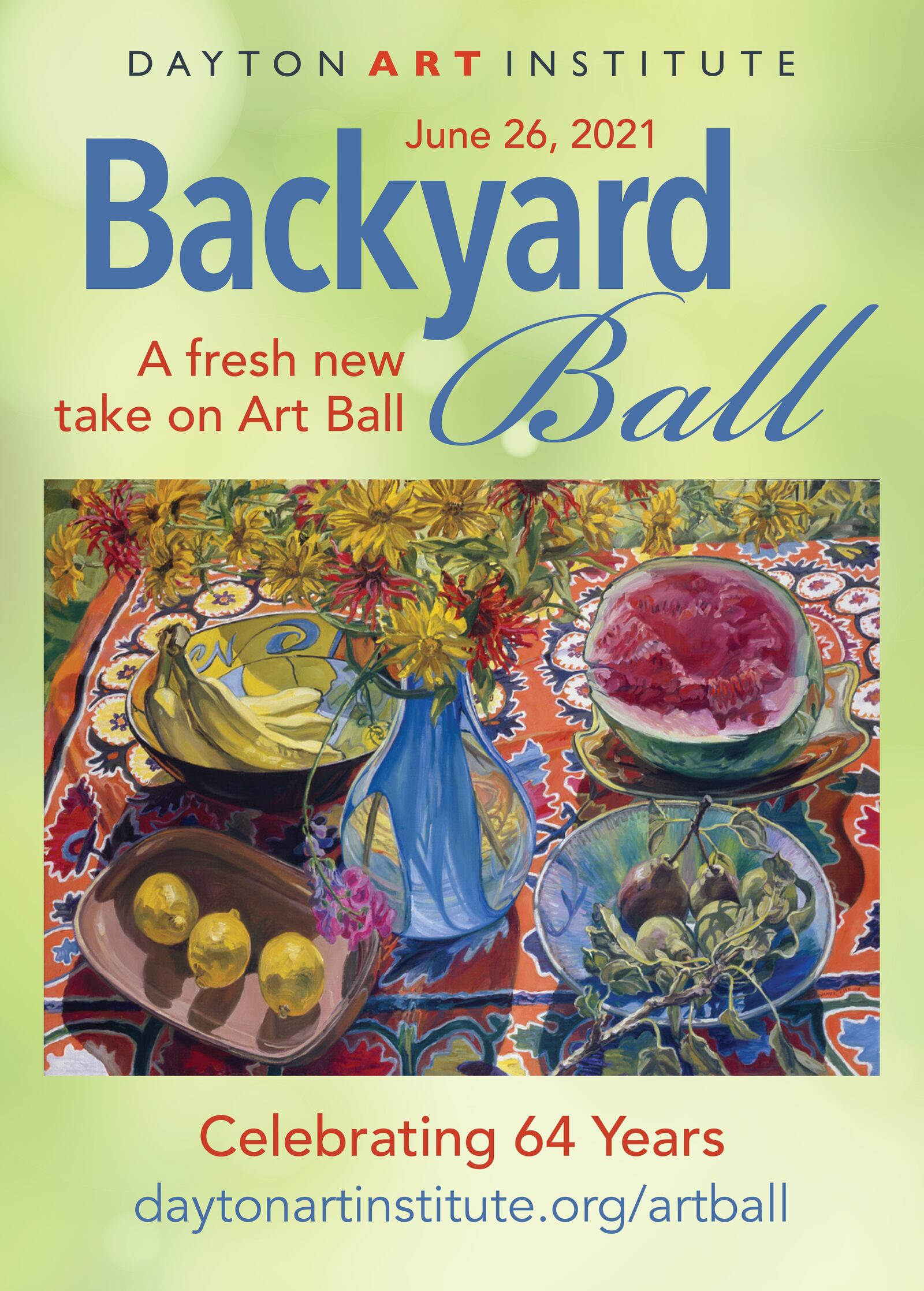 Backyard Ball, an at-home fundraiser for the Dayton Art Institute, will take place June 26. CONTRIBUTED PHOTO