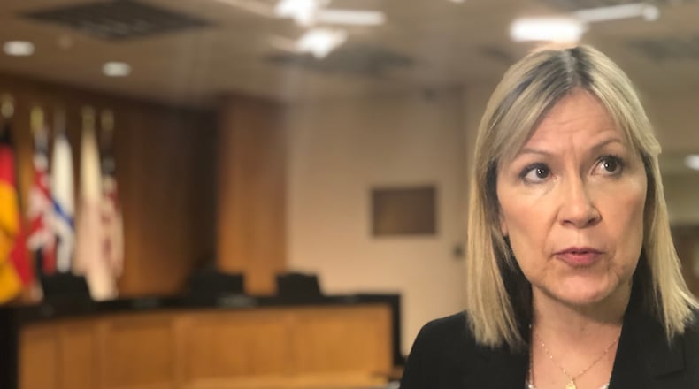 Diane Shannon, Dayton’s director of procurement, management and budget, says the city is working on a budget correction plan. CORNELIUS FROLIK / STAFF