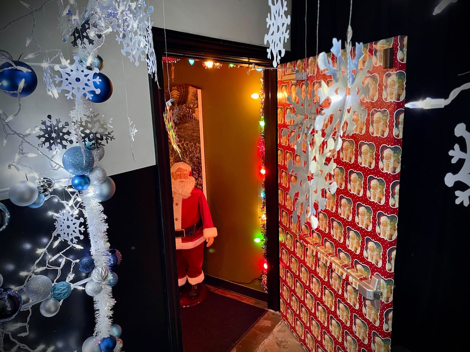The cocktail lounge in the basement of Cherry Street Bottle Shop in Troy will be transformed into a Christmas pop-up bar this holiday season. NATALIE JONES/STAFF