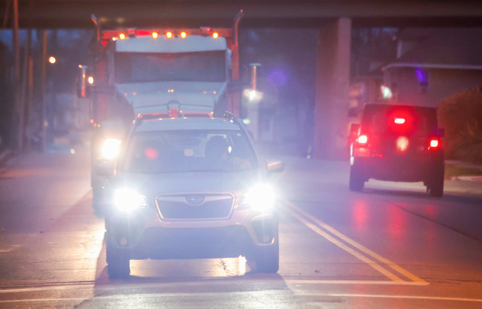 Traffic prepares to drive past the intersection of Lagonda Avenue and Columbia Street on Monday, November 25, 2025, in Springfield. JOSEPH COOKE/STAFF 
