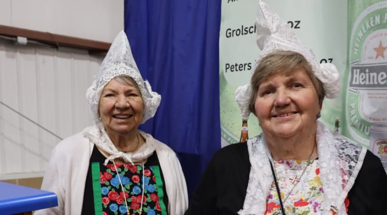 Marie Bronius, right, is seen with Yoka Upton at the 2024 World AFair at the Greene County Fairgrounds. CONTRIBUTED