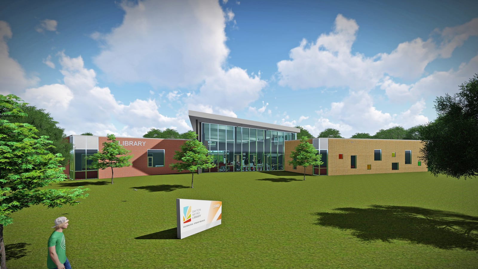 Graphic depiction of the future Wilmington-Stroop Branch Library. CONTRIBUTED