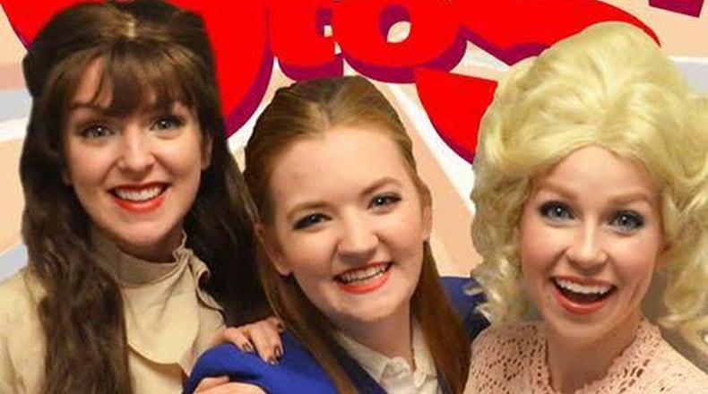 (left to right) Meredith Zahn (Judy Bernly), Bailey Edmonds (Violet Newstead), and Natalie Girard (Doralee Rhodes) are featured in Wright State University’s production of Dolly Parton’s musical comedy “9 to 5” March 16-April 2 in the Creative Arts Center. CONTRIBUTED