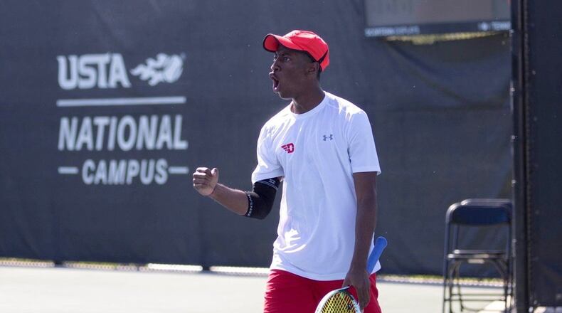 Dayton tennis player Jordan Benjamin. Photo courtesy of University of Dayton