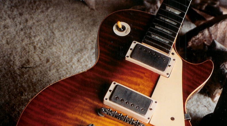 A file photo of a 1959 Gibson Les Paul owned by Xenia restaurant owner Chuck Mazavalos. CONTRIBUTED