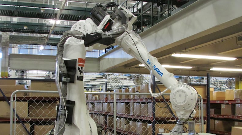 This Neocortex  robot made by Yaskawa America Inc.'s Motoman Robotics Division is "an interactive 3D learning platform that uses sensor input to learn and react in real-time," according to the company. CONTRIBUTED PHOTO