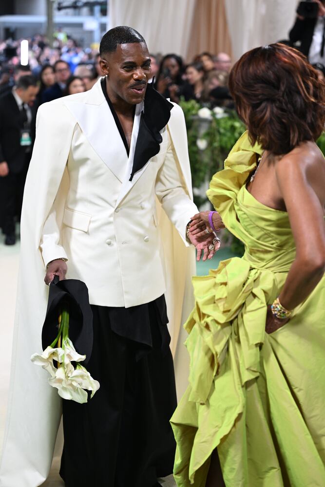 Colman Domingo and Gayle King at the Metropolitan Museum of Art's Costume Institute benefit gala in New York, May 6, 2024. (Nina Westervelt/The New York Times)