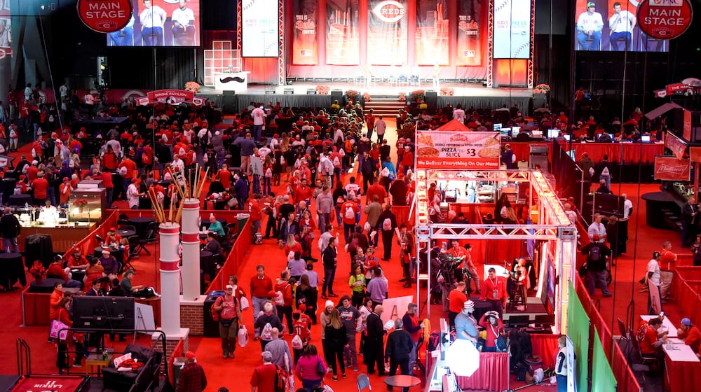 Thousands of Reds fans gathered to see current and former Reds players and browse numerous displays during RedsFest Friday, Dec 2 at Duke Energy Convention Center in Cincinnati. NICK GRAHAM/STAFF