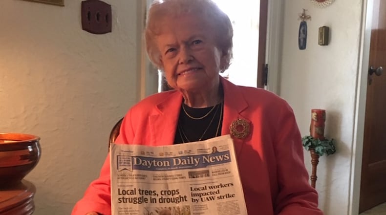 Theola Rose Raterman has been subscribing to the Dayton Daily News since moving to the city from Piqua in 1954. NICK BLIZZARD/STAFF