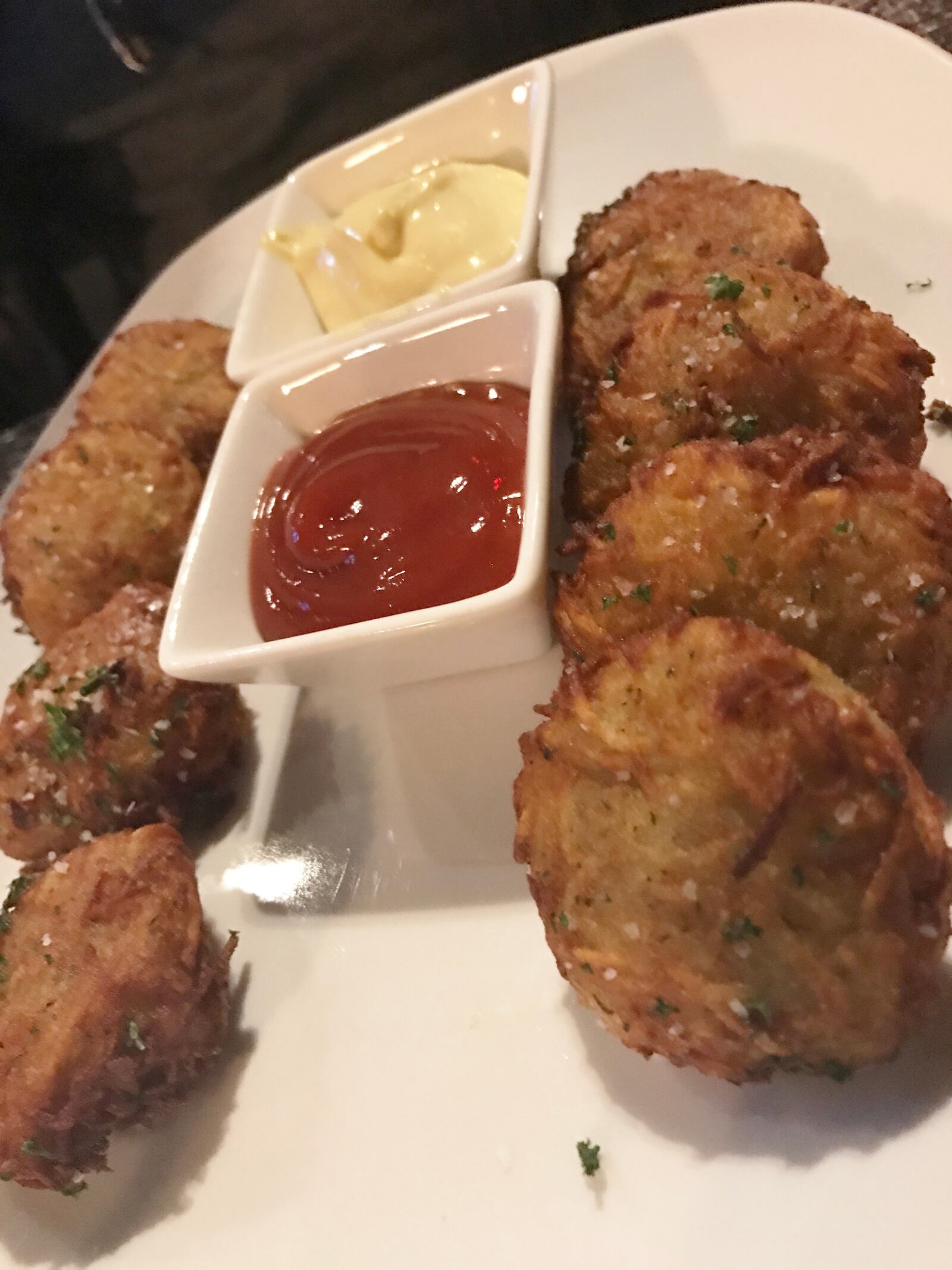 House-made tater tots at Wandering Griffin.