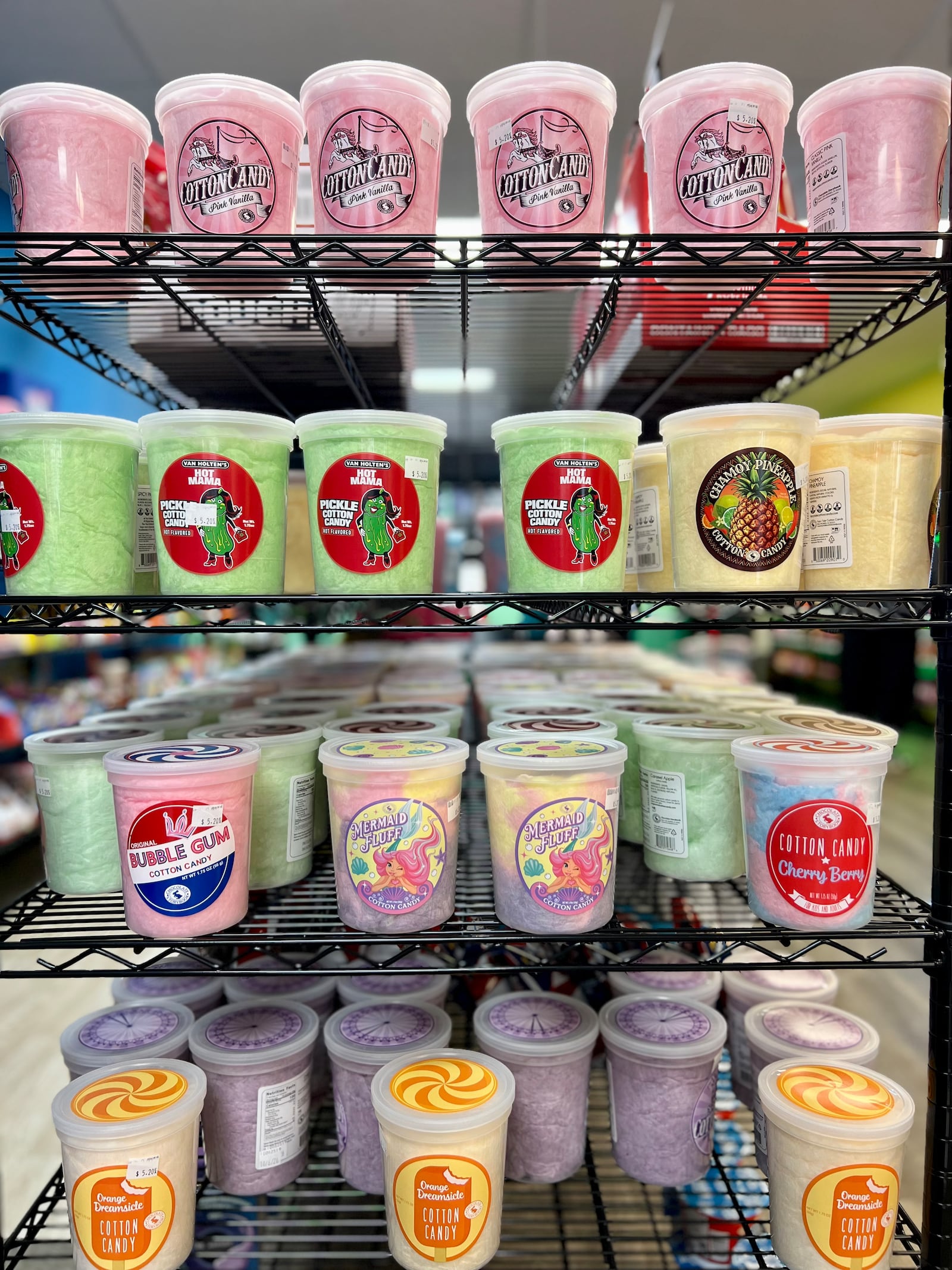 Sweet Tooth Candy in Englewood offers over 20 varieties of cotton candy. AIMEE HANCOCK/STAFF