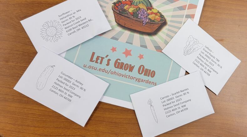Seed samples in the free Ohio Victory Garden packet include carrots, cucumbers, lettuce and sunflowers. CONTRIBUTED