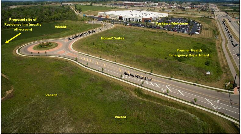 A Residence Inn by Marriott is planned west of the Austin Boulevard Interchange in Miamisburg.