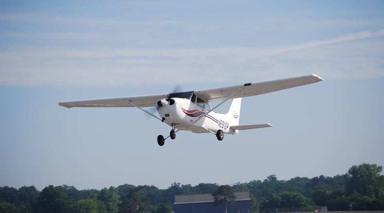 A First Flight Aviation C-172 aircraft in flight. Contributed