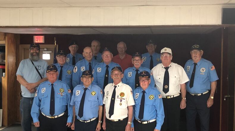 Ron Garnett, first row in white shirt, has been a longtime volunteer with veteran efforts in the Lewisburg community.