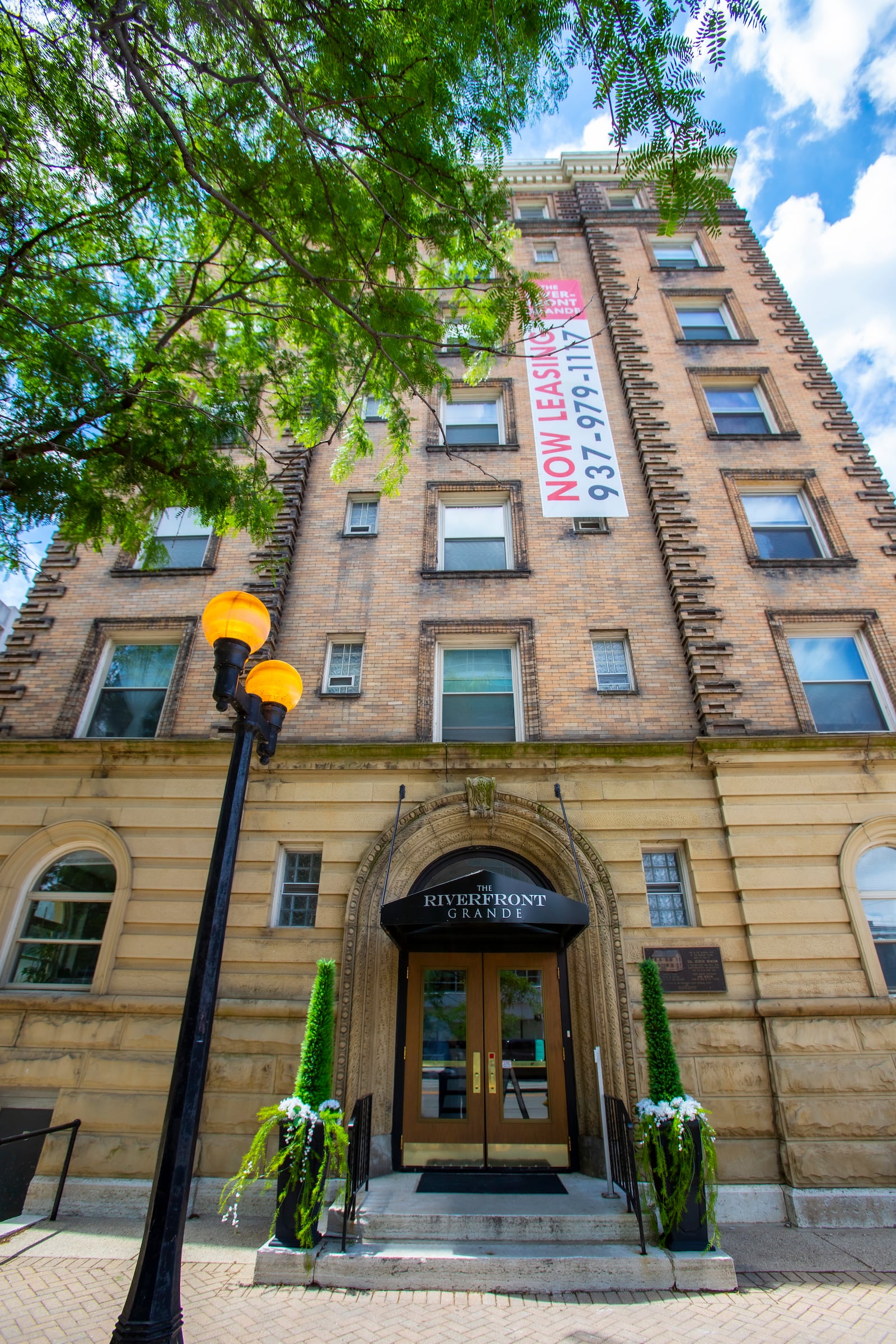 A look at the front of the Riverfront Grande, 255 N. Main St., downtown Dayton. Contributed.