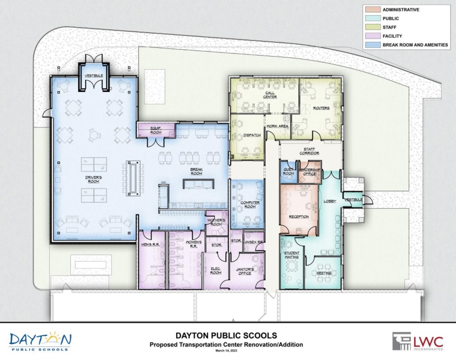 A map of what an updated DPS bus hub might look like. DPS plans to renovate the bus hub. Courtesy of DPS.