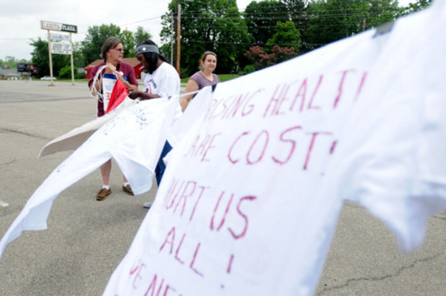 Protests at Rep. John Boehner's office in West Chester Twp.