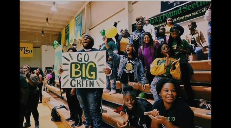The Wilberforce Bulldogs men’s and women’s basketball teams are the marquee draws on campus, but there will be no scenes like this this season. Sports are suspended at the school due to COVID-19 and Alumni Gym is closed. CONTRIBUTED