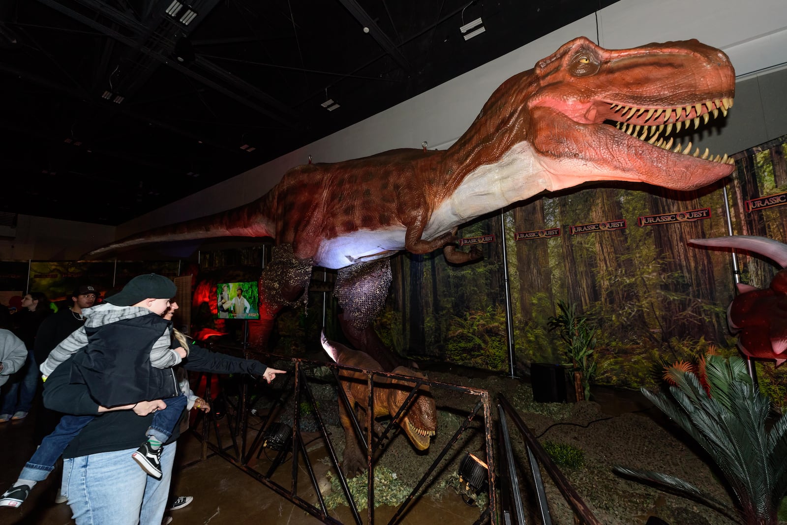 Jurassic Quest, an indoor traveling dinosaur attraction returned to the Dayton Convention Center in downtown Dayton from Friday, Feb. 7 through Sunday, Feb. 9, 2025. Here’s a look at Saturday’s highlights. TOM GILLIAM / CONTRIBUTING PHOTOGRAPHER