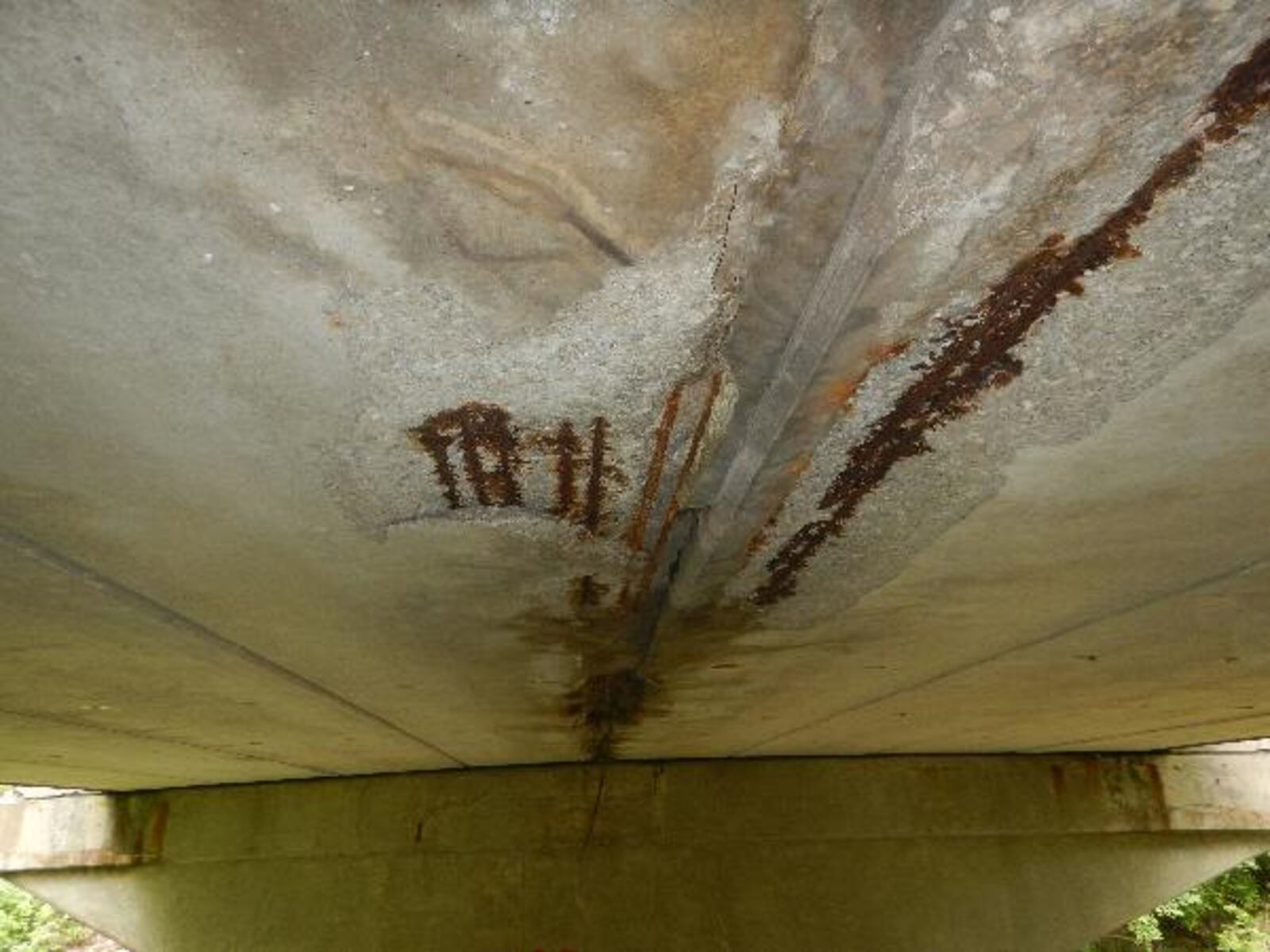 Concrete on a West Alex Bell Road bridge has deteriorated and exposed the prestressing strands at the bottom of the beams, according to Montgomery County Engineer Paul Gruner. These strands are high strength cables that can deviate quickly, he said, decreasing load carrying capacity. CONTRIBUTED
