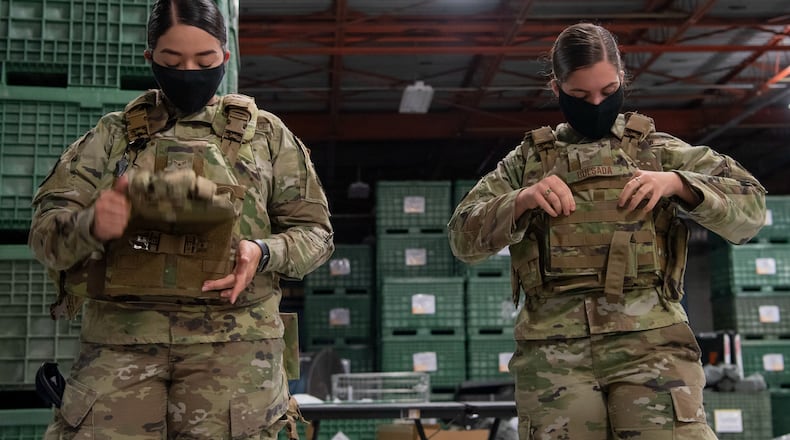 By integrating advanced battery technology into body armor, the Ballistic Conformal Battery (BCB) from Cornerstone Research Group reduces size and weight while enhancing safety. Photo: U.S. Air Force