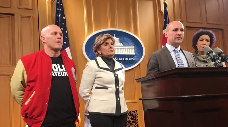 Attorney Gloria Allred joins state Sen. Joe Schiavoni, D-Boardman, in calling on Ohio to lift the statute of limitations on criminal and civil penalties for rape.