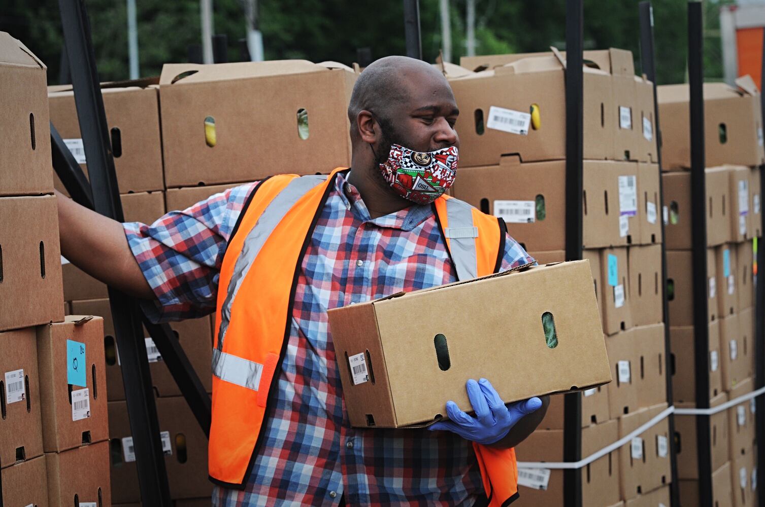 PHOTOS: Foodbank works from Nutter Center