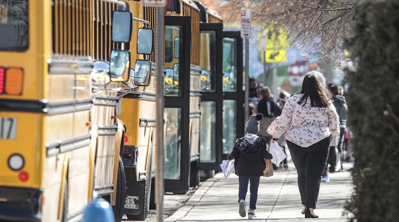 Students at Ruskin Prek-8 School returned to classes Monday March 1, 2021 after nearly a year out of school because of COVID-19.