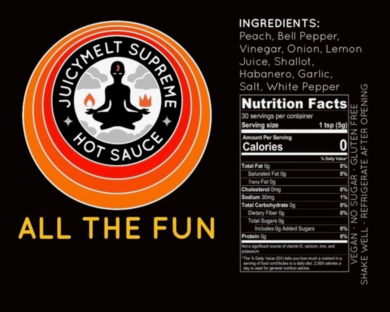 Tracy and Jeffrey McElfresh of Kettering have released JuicyMelt Supreme Hot Sauce.  Varieties include Ruby Wizard (grapefruit habanero), OG Catalyst (orange ginger habanero), and All the Fun (white pepper peach).