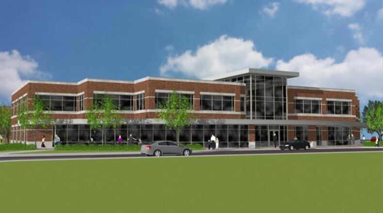 UD will build a new building to house one of its own offices along with the Dayton Development Coalition and the Dayton Foundation. CONTRIBUTED