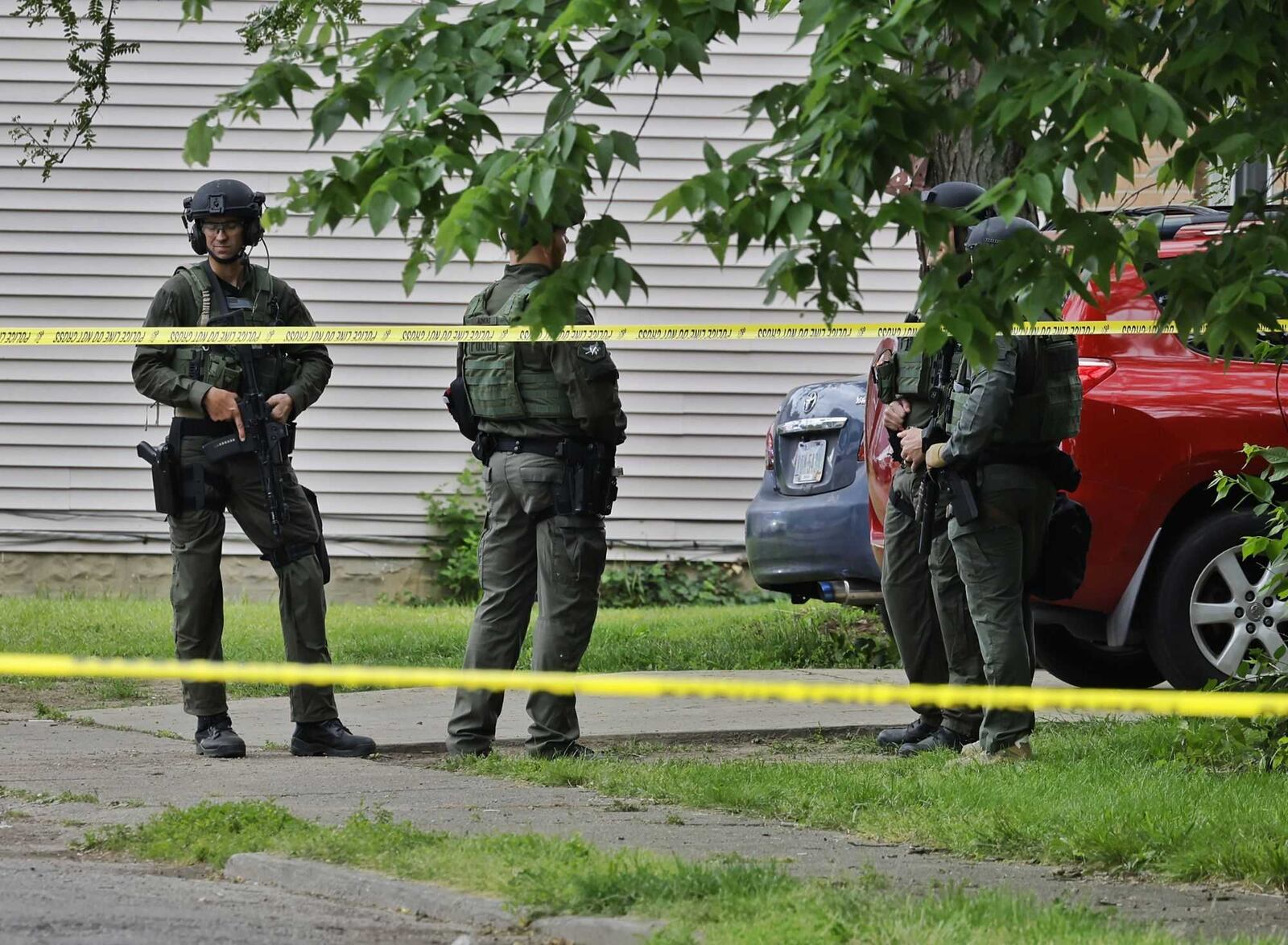One person is dead and another was injured in a police officer-involved shooting in Middletown Tuesday, May 27, on Garden Avenue, according to the Ohio Bureau of Criminal Investigation. Nick Graham/Staff Photo