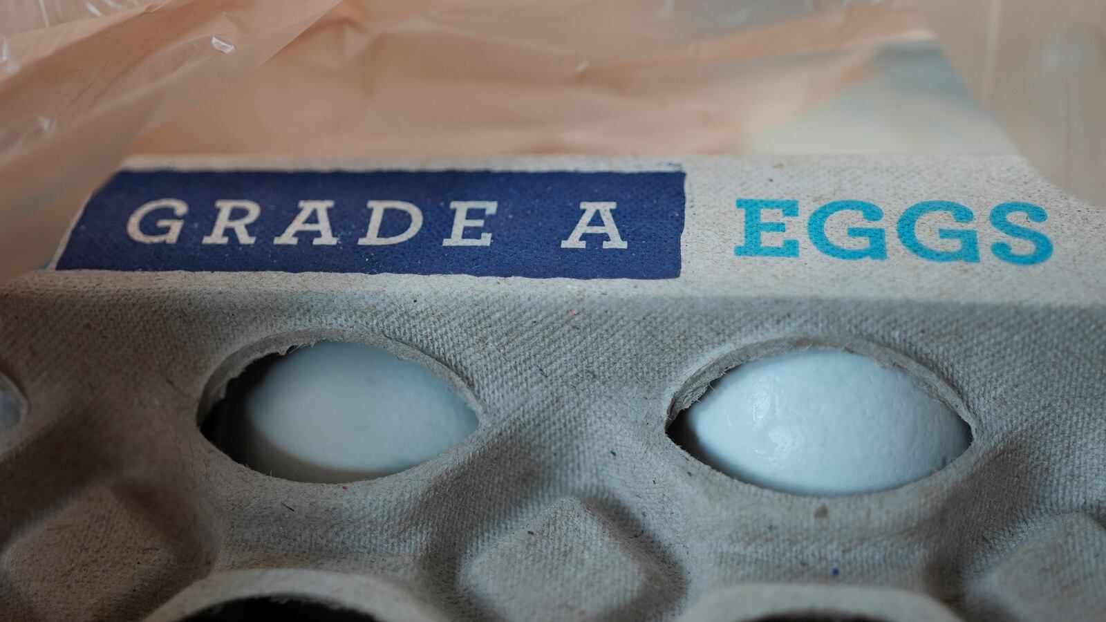 FILE - An egg carton is displayed on Friday, Feb. 7, 2025, in Dallas. (AP Photo/LM Otero, File)